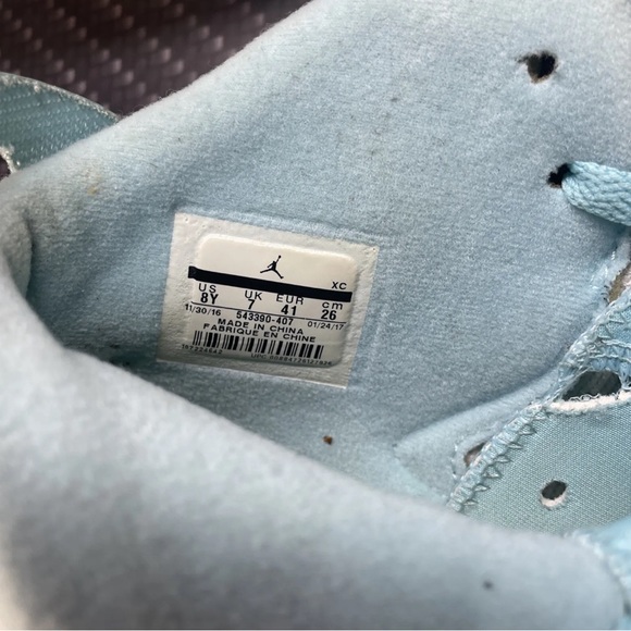 Nike Air Jordan Retro 6 GG Pantone GS Still Blue White 543390-407 Size 8Y - Picture 6 of 6